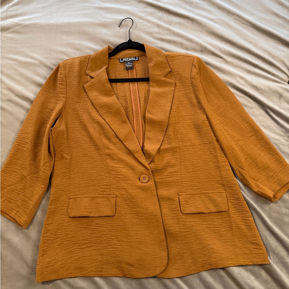 Linen Blend Trendy Lightweight Blazer